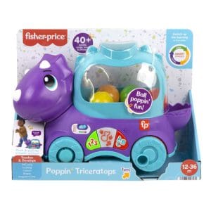 Fisher Price: Poppin Triceratops Interactive Ball Popper Pull Toy